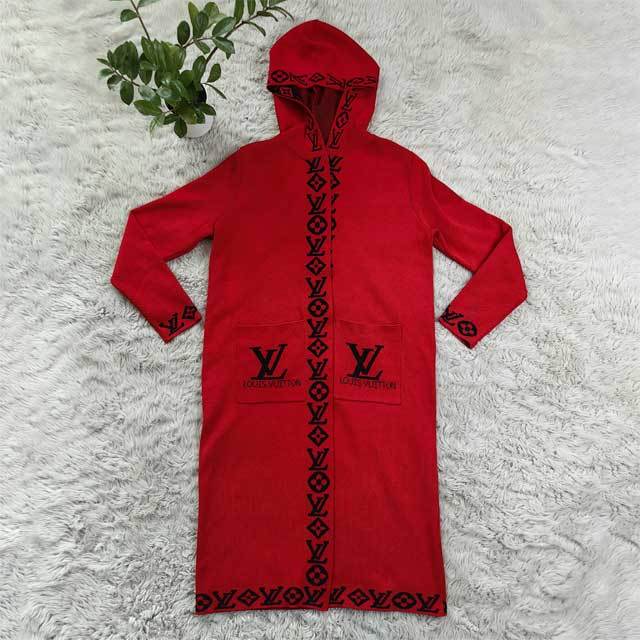 Knit Hooded Sweater Cardigan Coat