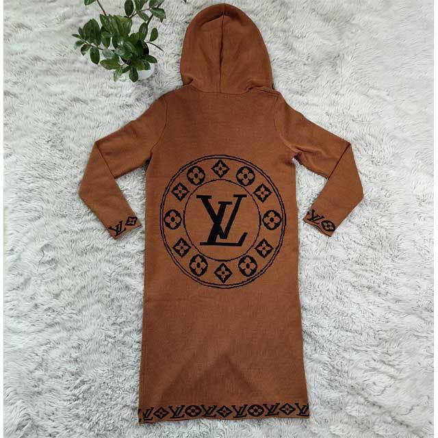 Knit Hooded Sweater Cardigan Coat