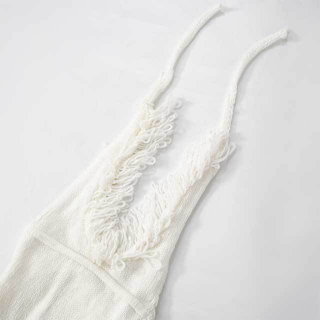 Deep V-neck Halter Tassel Knitted Dress