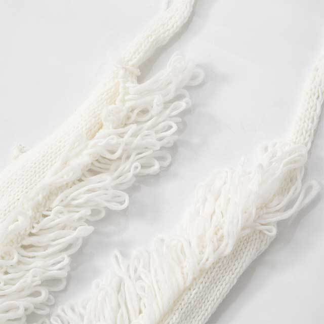 Deep V-neck Halter Tassel Knitted Dress