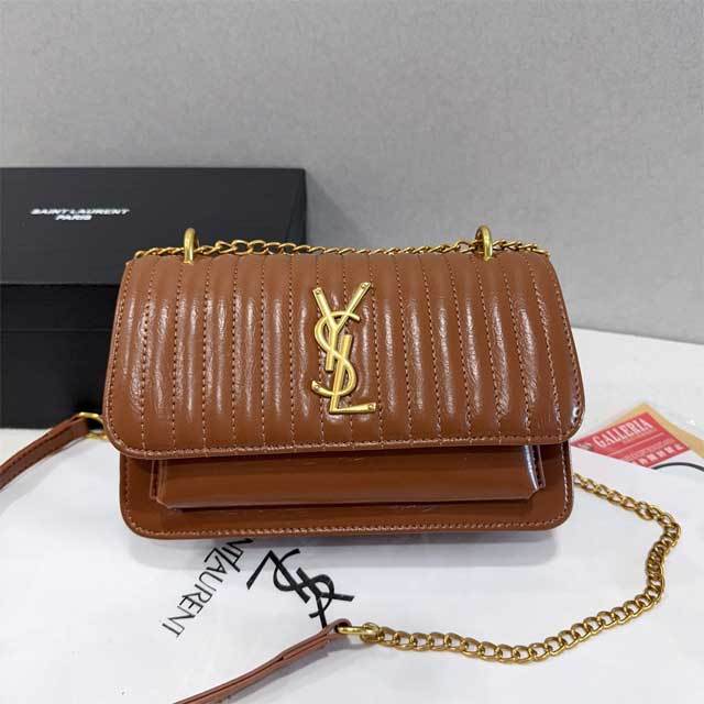 Metal Logo Leather Fashion Messenger Bag