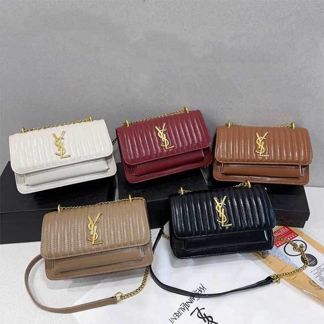 Metal Logo Leather Fashion Messenger Bag