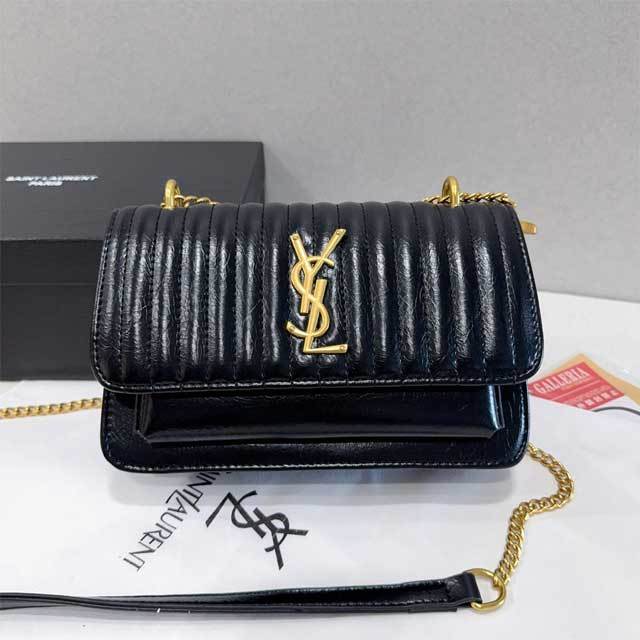 Metal Logo Leather Fashion Messenger Bag