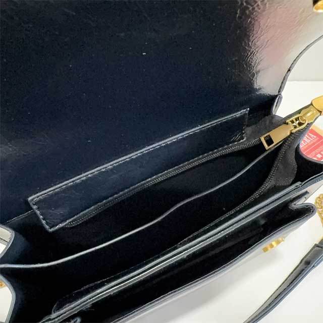 Metal Logo Leather Fashion Messenger Bag