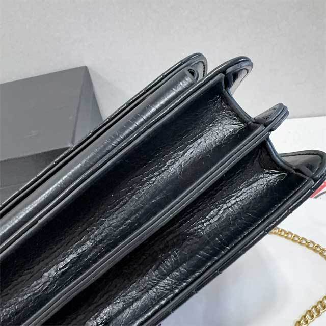 Metal Logo Leather Fashion Messenger Bag