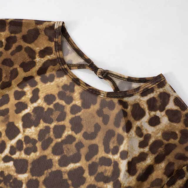 Retro Leopard Print Backless Romper