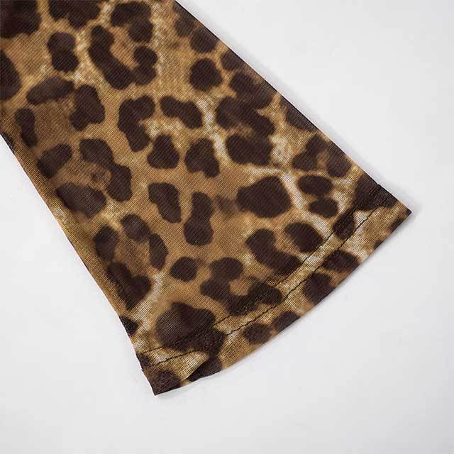 Retro Leopard Print Backless Romper