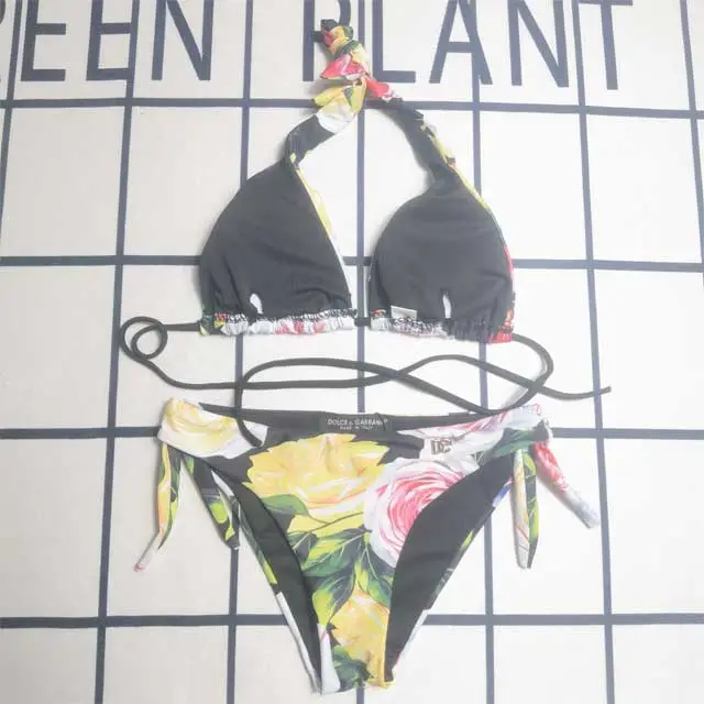 Floral Print Strappy Bikini Set
