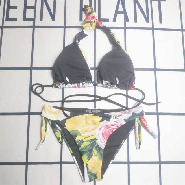 Floral Print Strappy Bikini Set