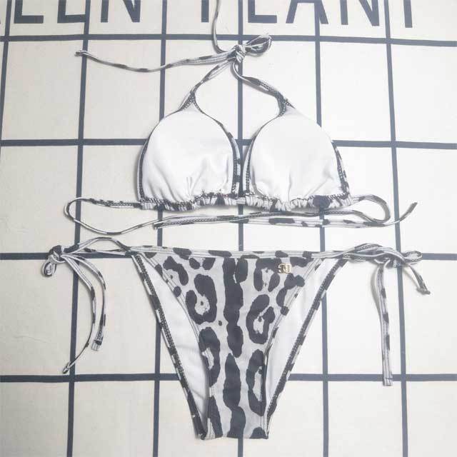 Leopard Print Strappy Bikini Set