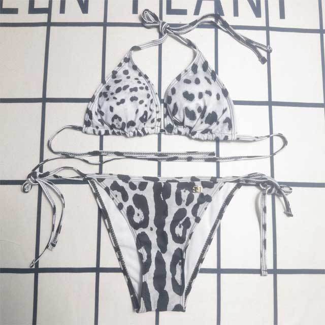 Leopard Print Strappy Bikini Set