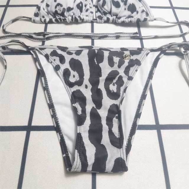 Leopard Print Strappy Bikini Set
