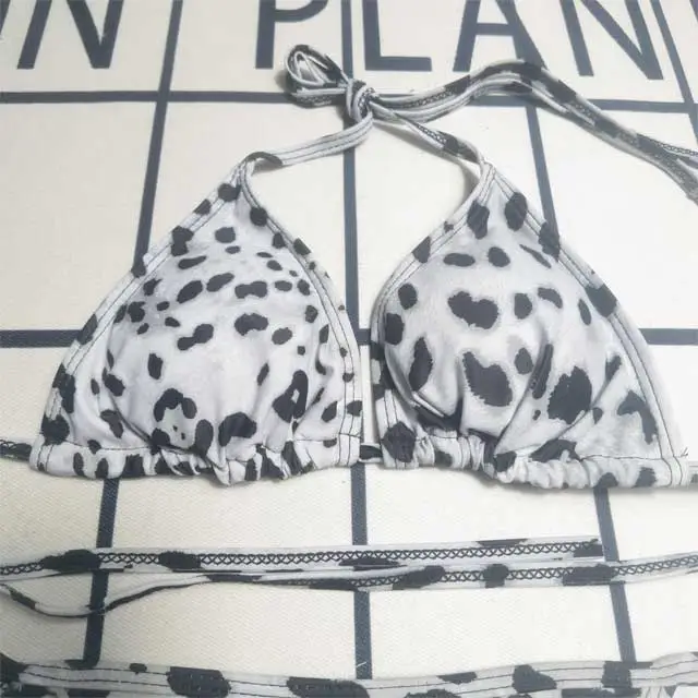 Leopard Print Strappy Bikini Set
