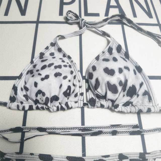 Leopard Print Strappy Bikini Set