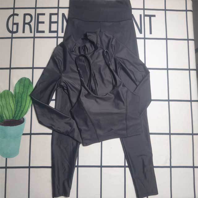 Letter Print Skinny 3 Piece Tracksuit Set