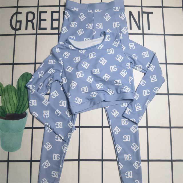 Long Sleeve Printed Skinny Jogging Suit