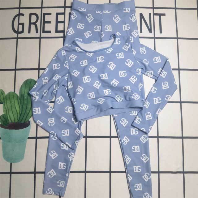 Long Sleeve Printed Skinny Jogging Suit