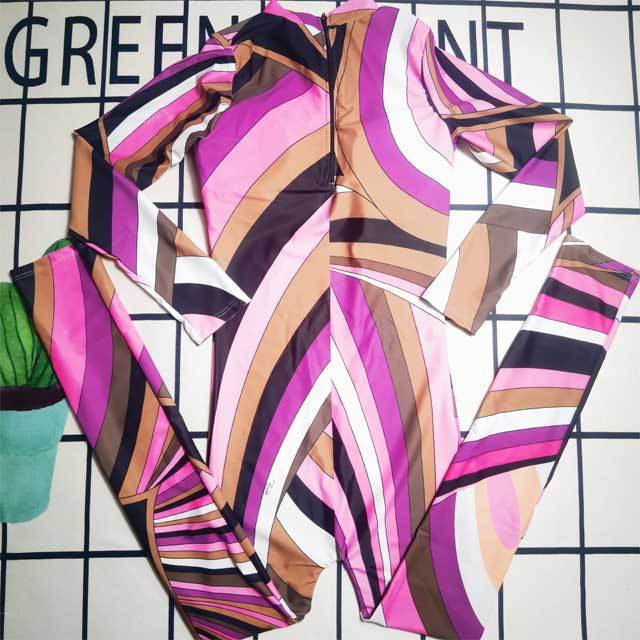 Printed Long Sleeve Sport Jumpsuit