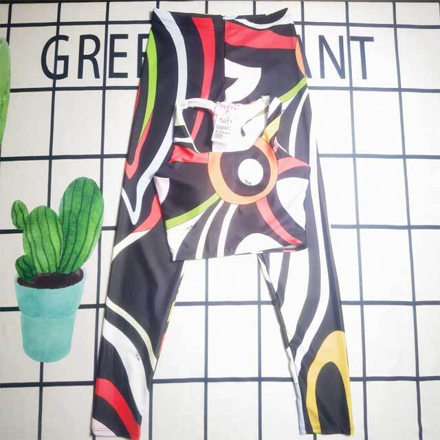 Printed Tank Top Skinny Jogging Suit
