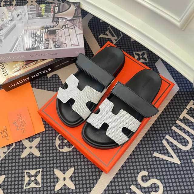 Vintage Style Hollow Out Design Flat Slides