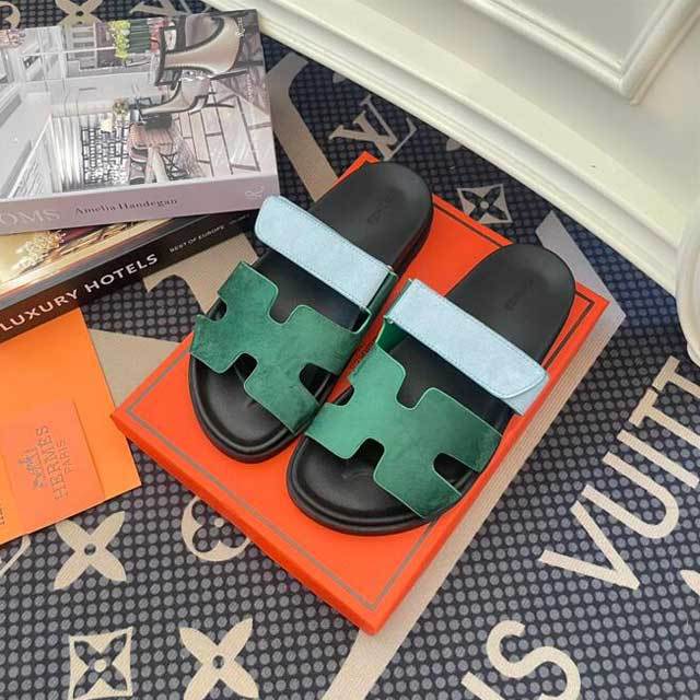 Vintage Style Hollow Out Design Flat Slides