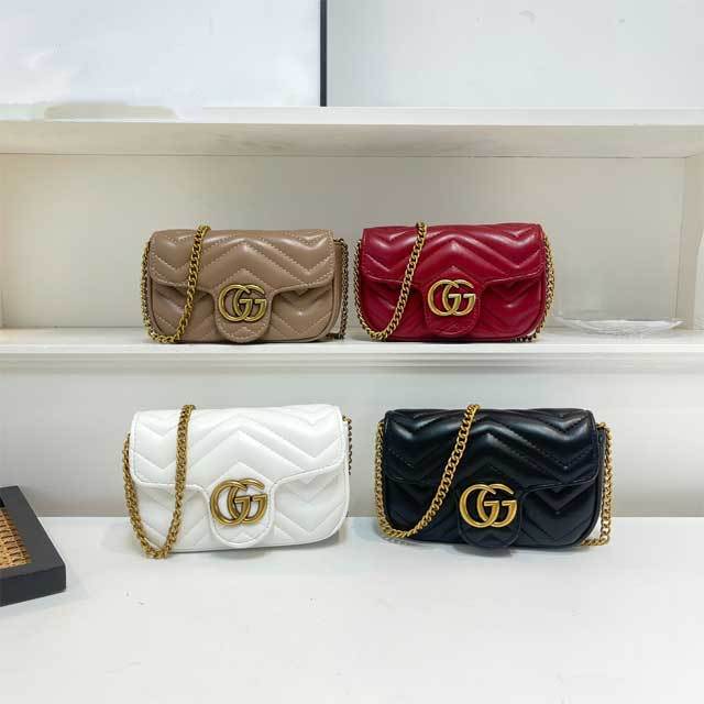 Chained Leather Fashion Women Messenger Bag