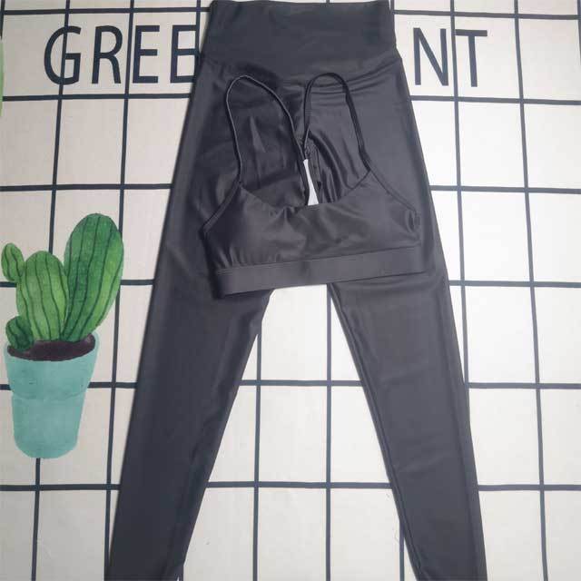 Letter Print Cami Top Skinny Jogging Suit