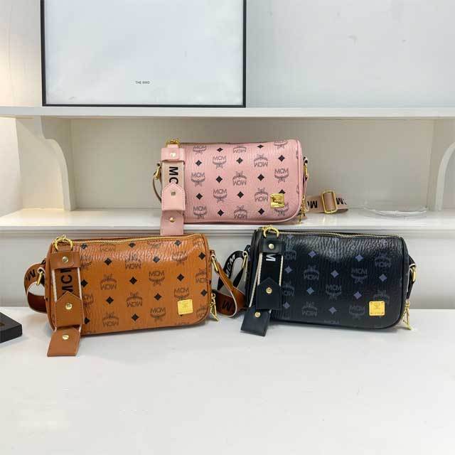Fashion Print Leather Messenger Bag