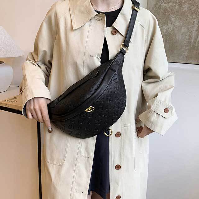 Leather Embossing Women Fanny Pack