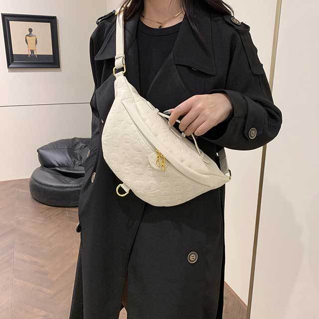 Leather Embossing Women Fanny Pack