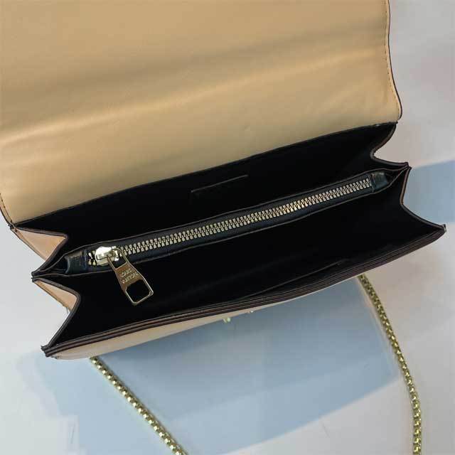 Women Fashion Chained Leather Messenger Bag