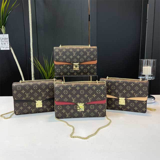 Women Fashion Chained Leather Messenger Bag