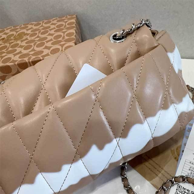 Fashion Design Leather Chained Messenger Bag