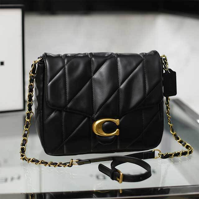 Metal Logo Leather Fashion Shoulder Bag