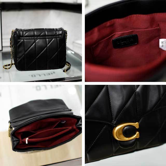 Metal Logo Leather Fashion Shoulder Bag