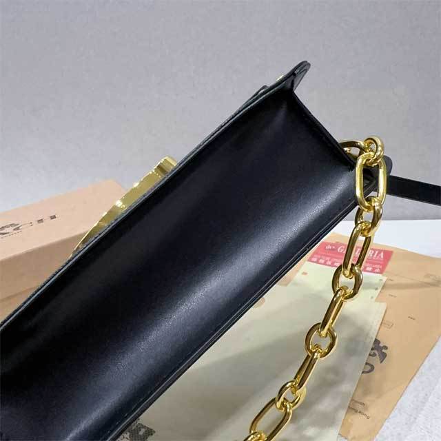 Fashion Logo Rivets Leather Messenger Bag