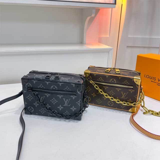 Leather Printed Rectangular Messenger Bag