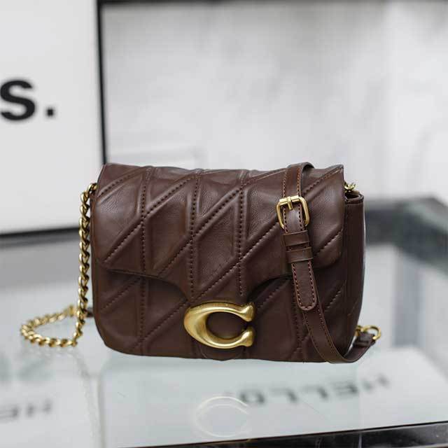 Chained Leather Crossbody Bag