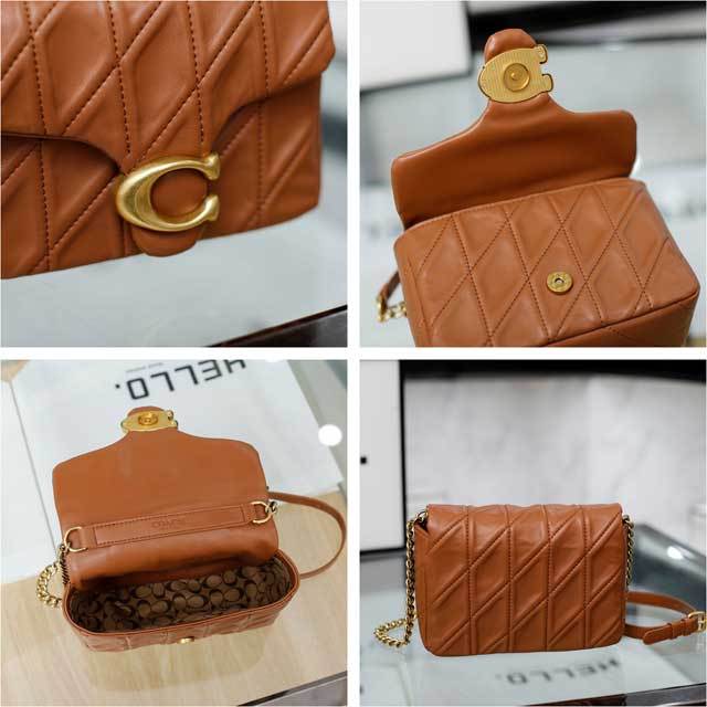 Chained Leather Crossbody Bag