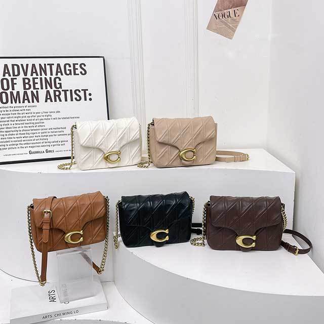 Chained Leather Crossbody Bag
