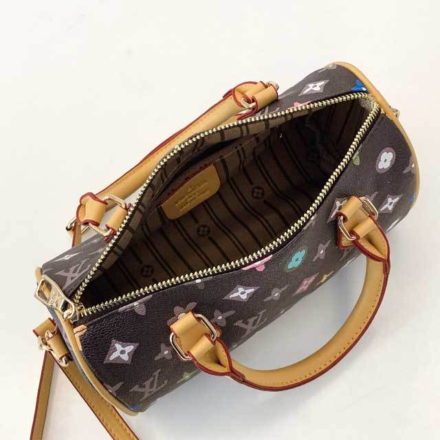 Leather Printed Women Boston Bag