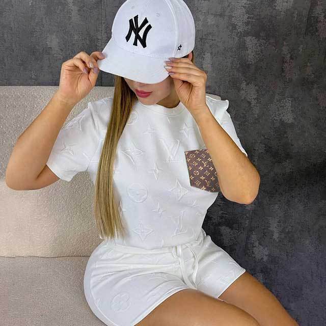 Embossing Fashion Women Short Set