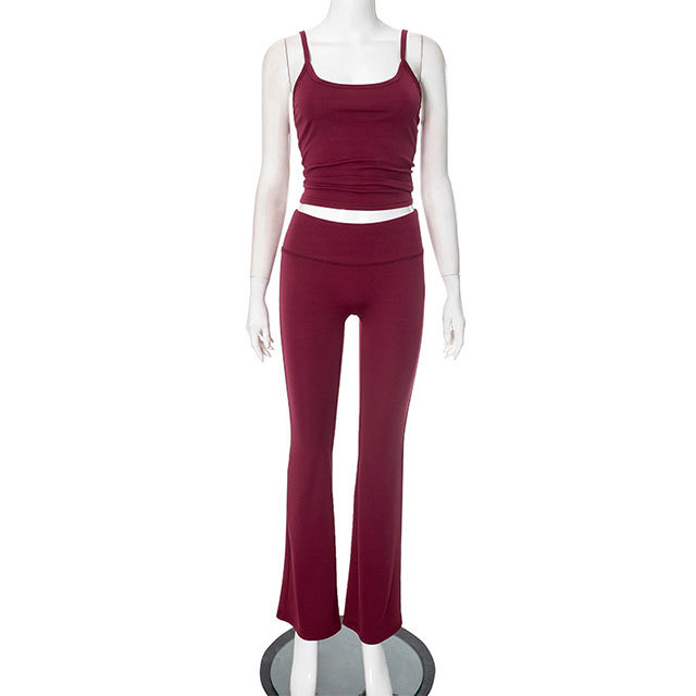 Suspender Tops Bell Pant Jogging Set