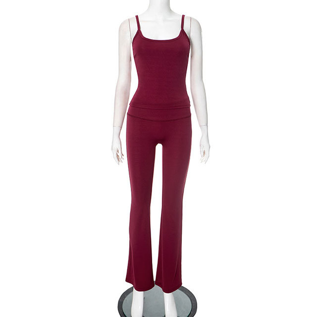 Suspender Tops Bell Pant Jogging Set