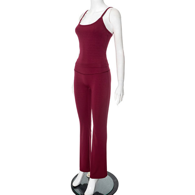 Suspender Tops Bell Pant Jogging Set