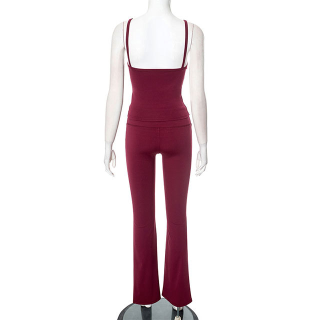 Suspender Tops Bell Pant Jogging Set