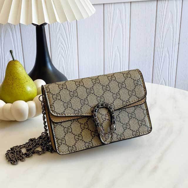 Chained Leather Fashion Messenger Bag