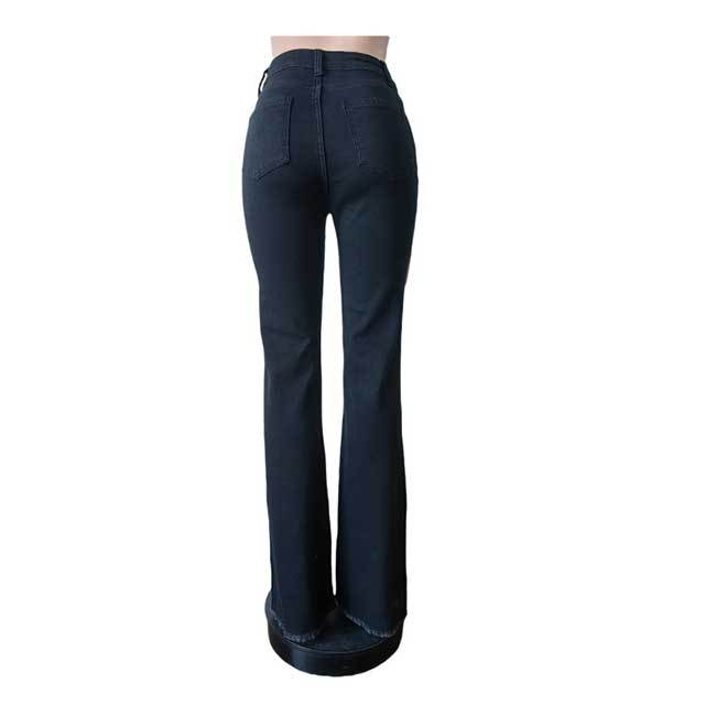 Printed Patchwork Denim Bell Jeans