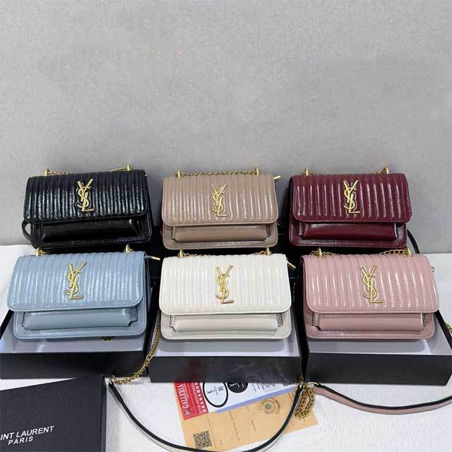 Metal Logo Leather Fashion Messenger Bag