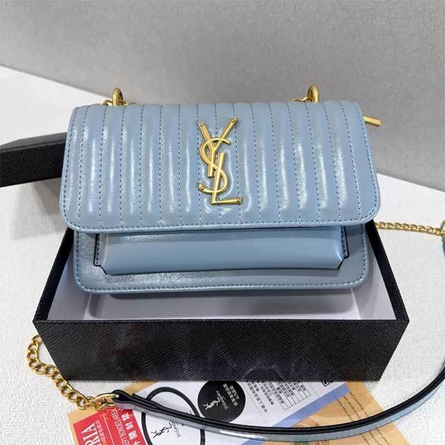 Metal Logo Leather Fashion Messenger Bag